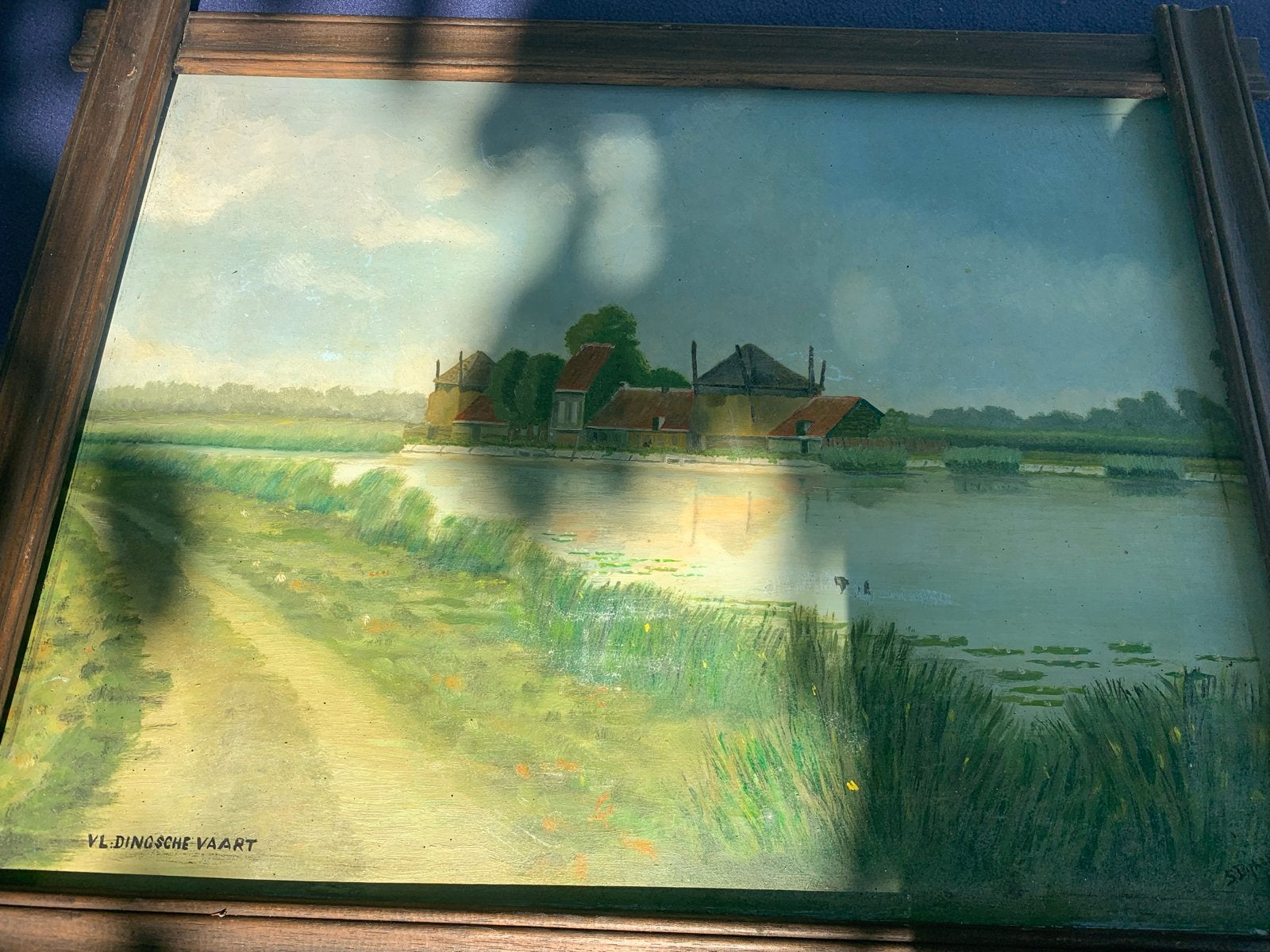 Oud schilderij 'Vl. Dingsche Vaart' door S. Dykshoorn, Ophalen