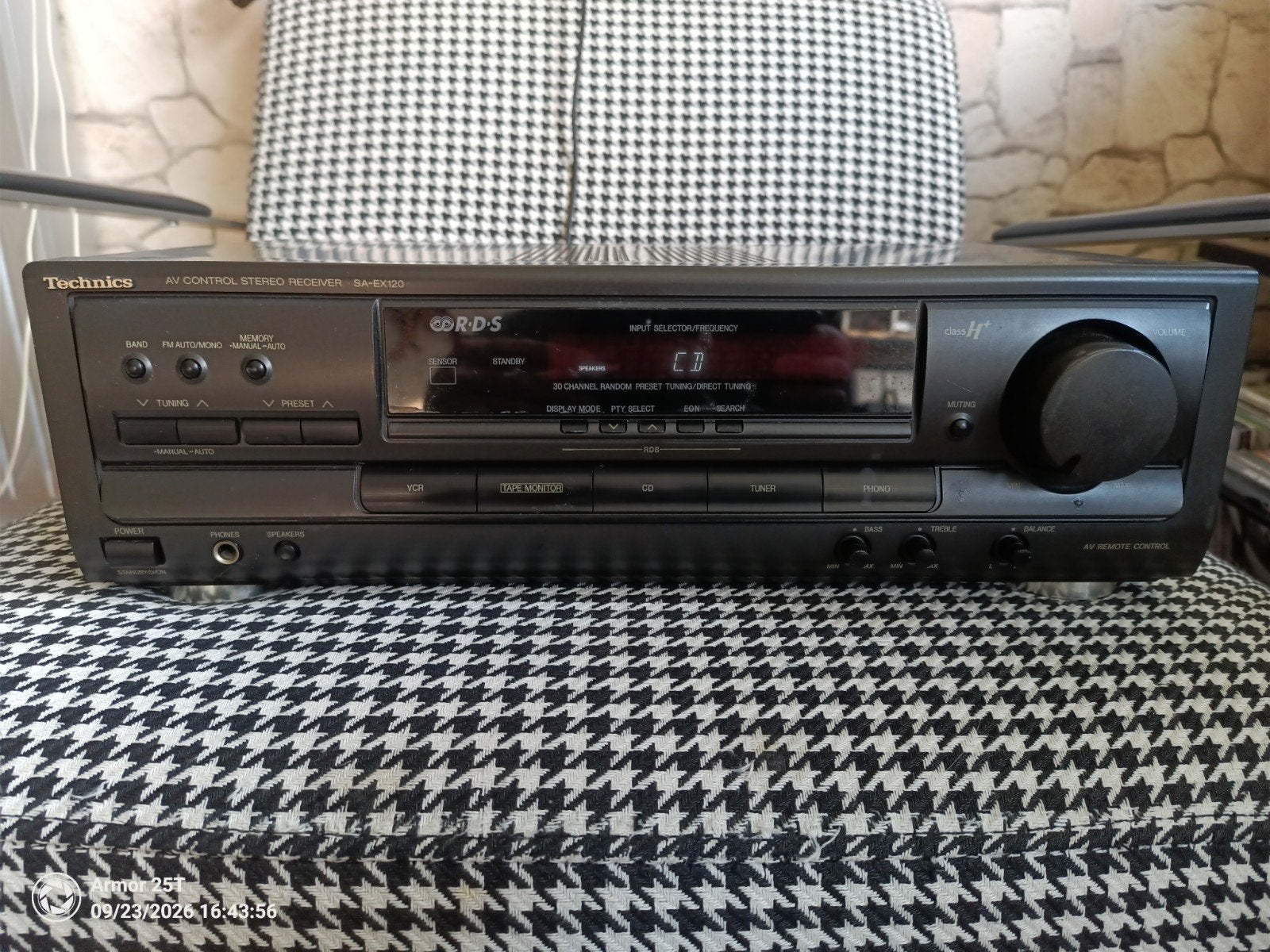 Technics SA-EX120 AV Control Stereo Receiver, Gebruikt, 120 watt of meer, Stereo, Ophalen