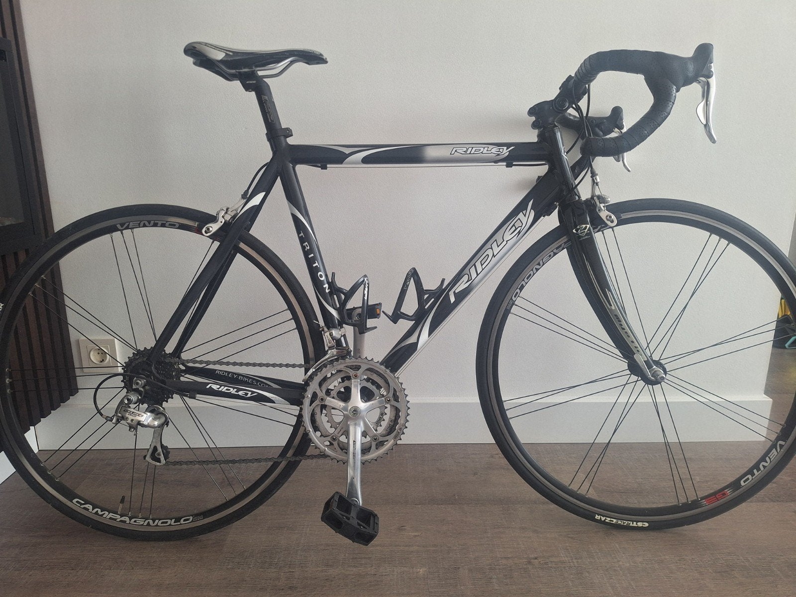 Ridley Triton racefiets 57 cm carbon voorvork, 28 inch, Gebruikt, Velgrem, Aluminium