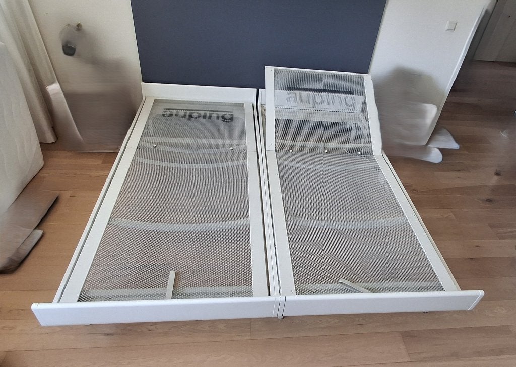 Auping Spiraalbed, Ophalen, Gebruikt, 90 cm, Wit