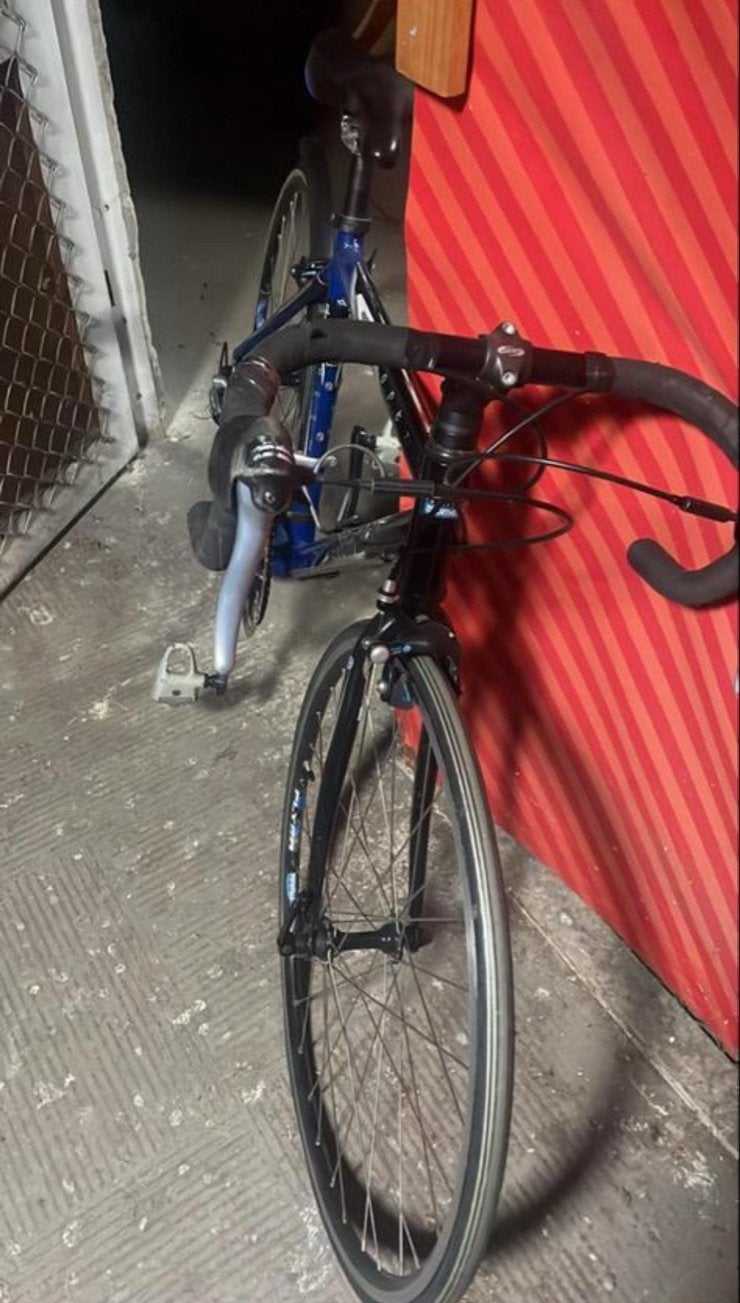 Racefiets voor kinderen - Blauw/Zwart, Fietsen en Brommers, Fietsen | Racefietsen, Gebruikt, 10 tot 15 versnellingen, Velgrem
