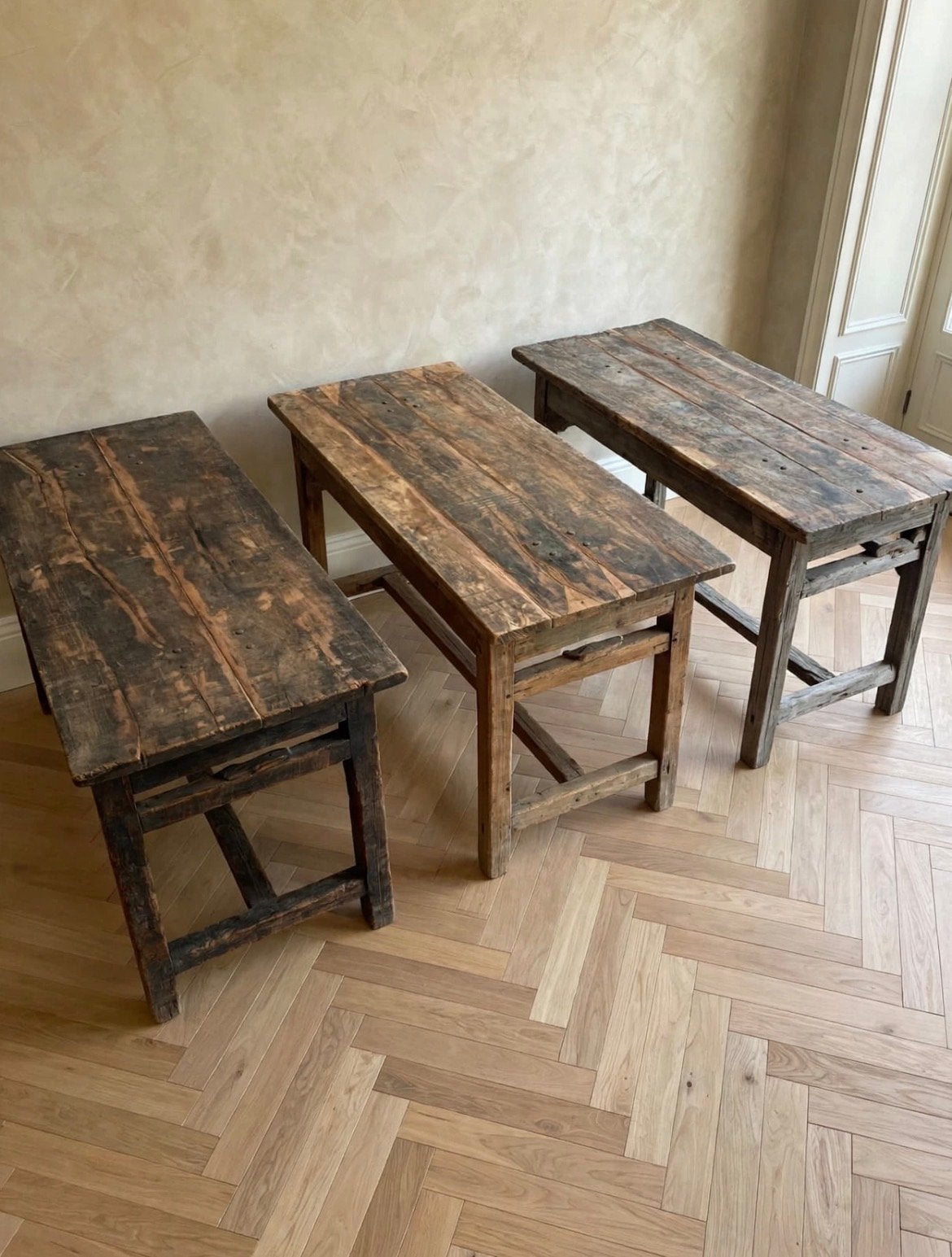 Oude Markttafels uit India - 150x60x70 cm, Ophalen