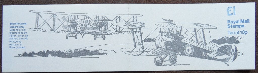 Postzegelboekje Engeland – Military Aircraft 2 Sopwith Camel, Ophalen of Verzenden, Postfris