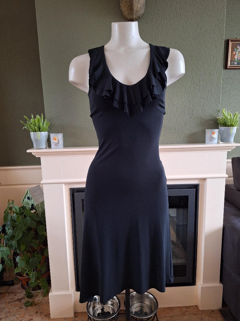 An'ge Ange mooie S 36 LBD jurk jurkje, Zwart, Zo goed als nieuw, Knielengte, Maat 36 (S)