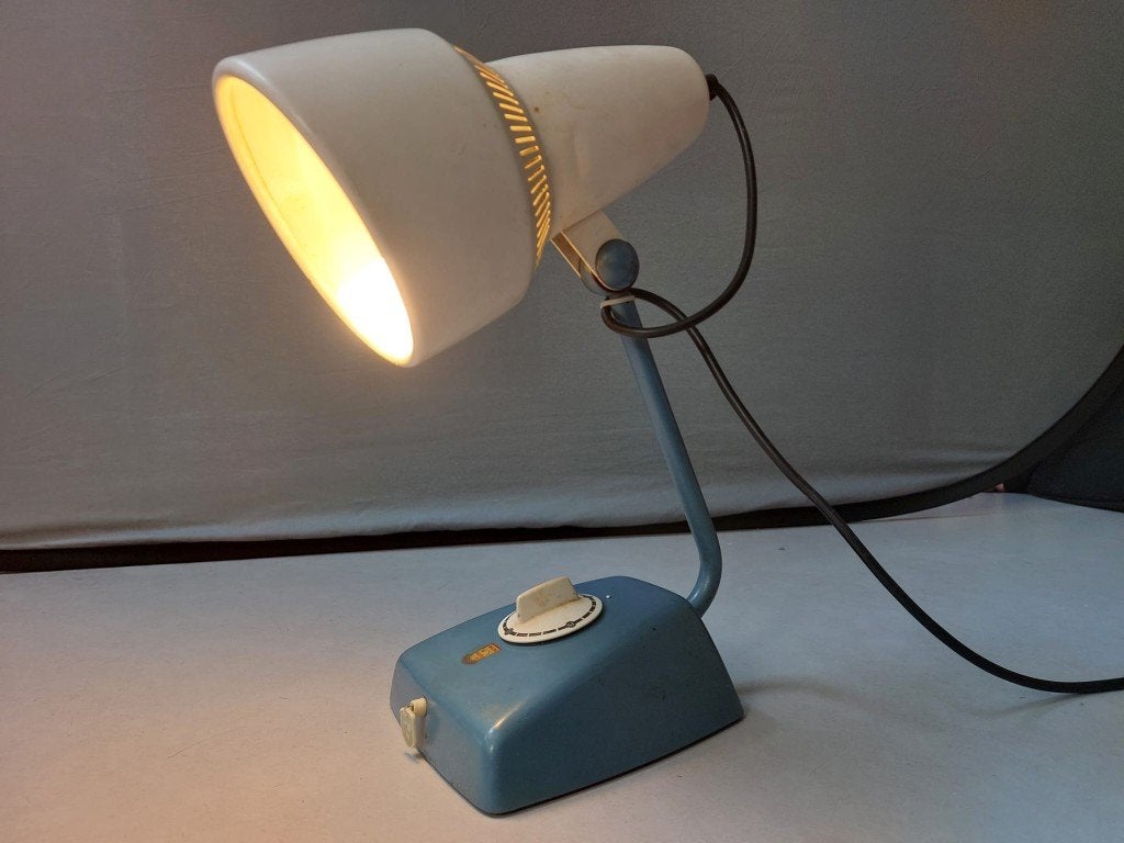 Bureaulamp, design Philips UV-lamp uit jaren 60, Ophalen