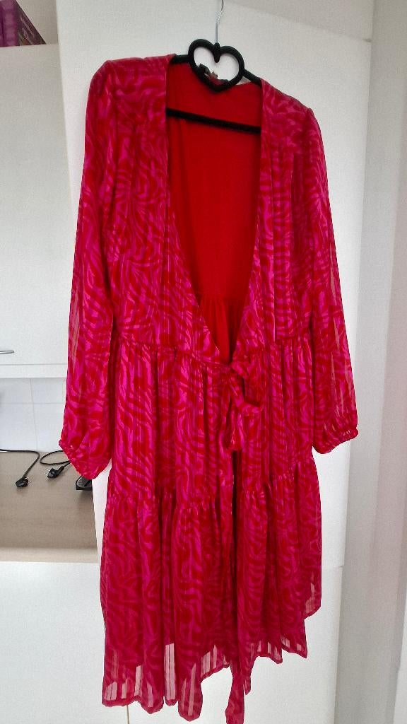 Roze/rode jurk van Miljuschka (maat 44), Kleding | Dames, Jurken, Miljuschka, Maat 42/44 (L), Ophalen of Verzenden, Zo goed als nieuw