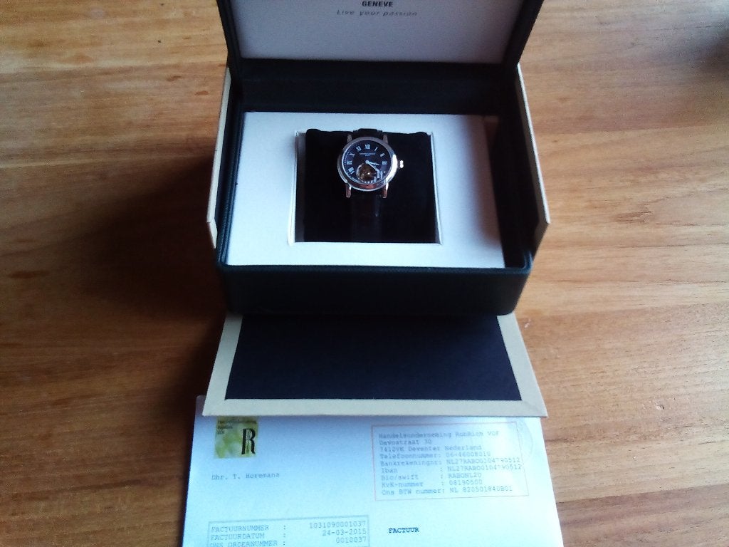 Frederique constant heat beat open 18k., Overige merken, Polshorloge, Ophalen of Verzenden, Goud