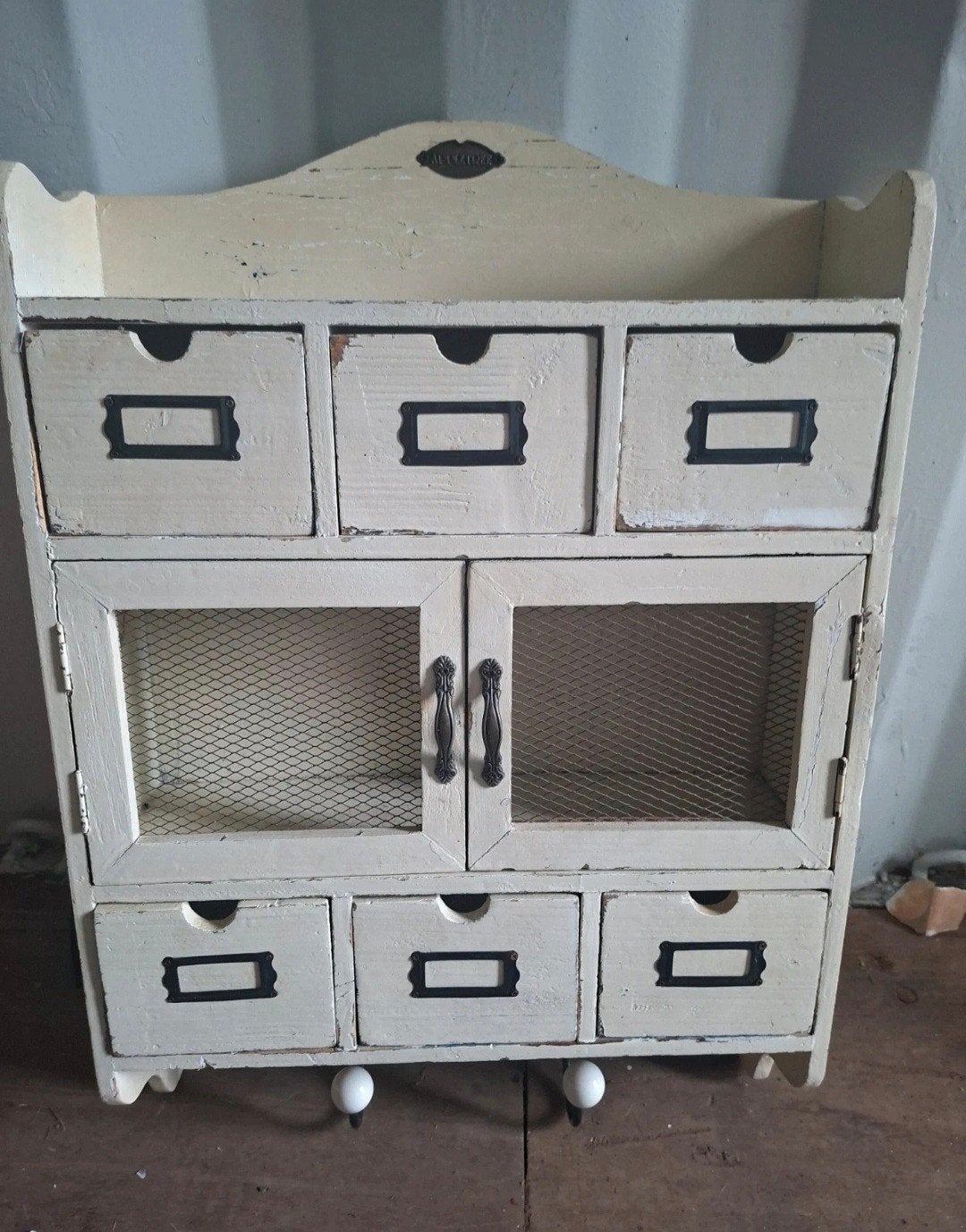 Brocante wandkastje/kruidenkastje Appletree, 5 laden of meer, Minder dan 100 cm, 25 tot 50 cm, Brocante