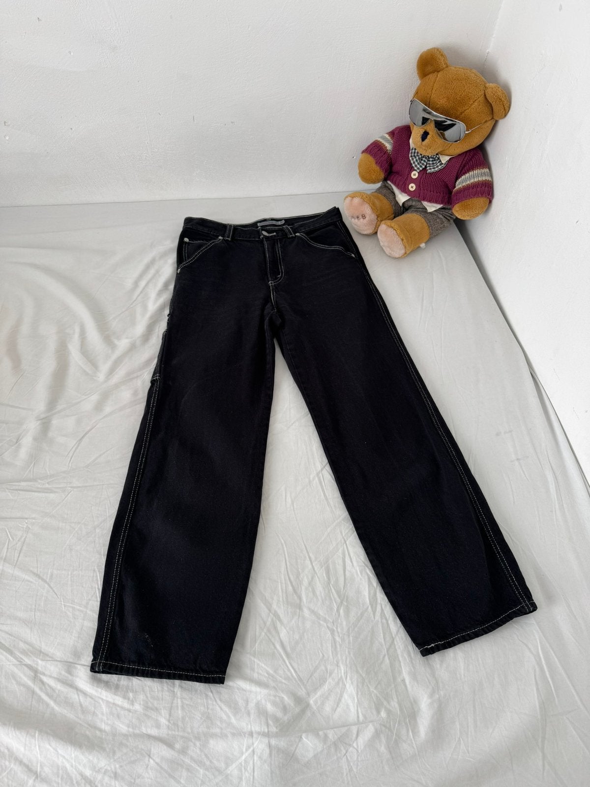Nieuwe Levi’s “Big E” silver tab dad utility jeans, Ophalen of Verzenden, Zo goed als nieuw, Zwart, W32 (confectie 46) of kleiner