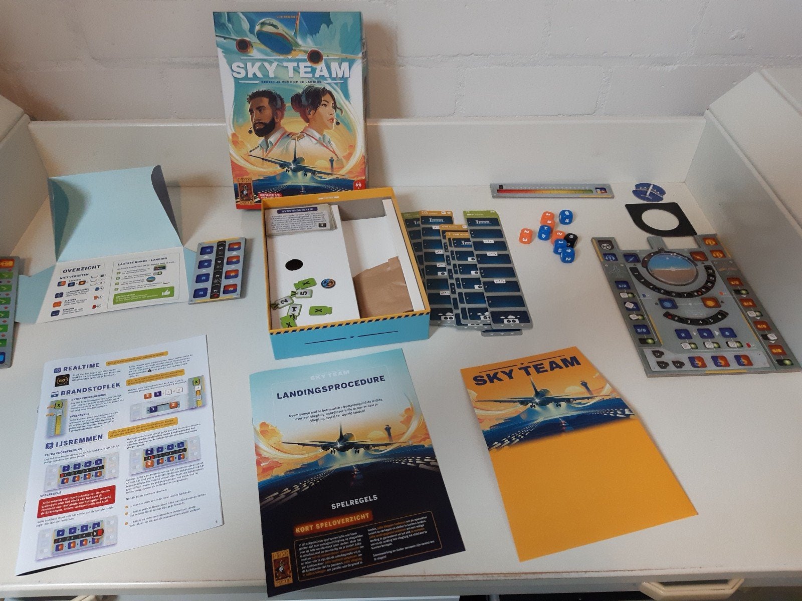 Skyteam bordspel - Coöperatief vliegtuig landingsspel, Een of twee spelers, Ophalen, Zo goed als nieuw