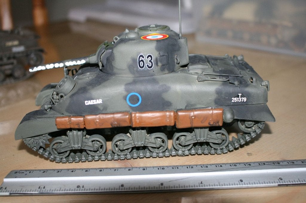 US Sherman tank M4A1 (02), Ophalen of Verzenden, 1:32 tot 1:50, Tank, Overige merken