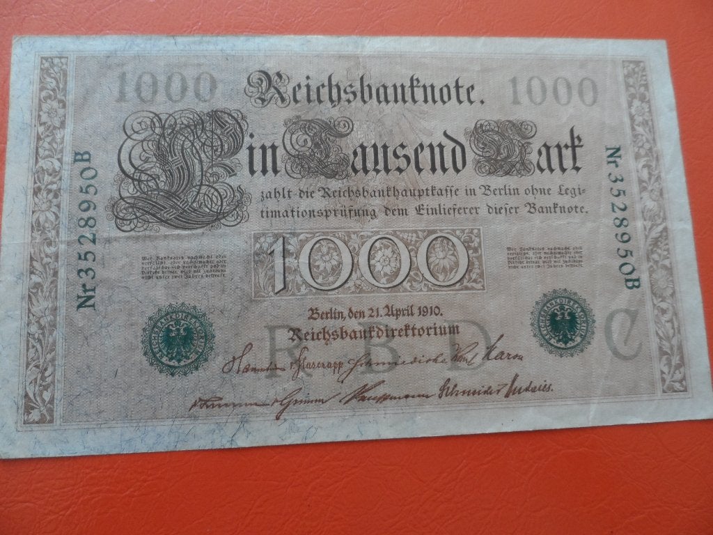 Oude bankbiljetten, Verzenden, Duitsland, Los biljet