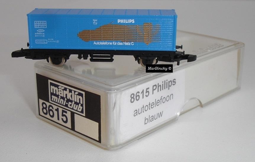 Märklin Z 8615 Philips Autotelefoon Containerwagen !, Hobby en Vrije tijd, Modeltreinen | Overige schalen, Gelijkstroom, Ophalen of Verzenden