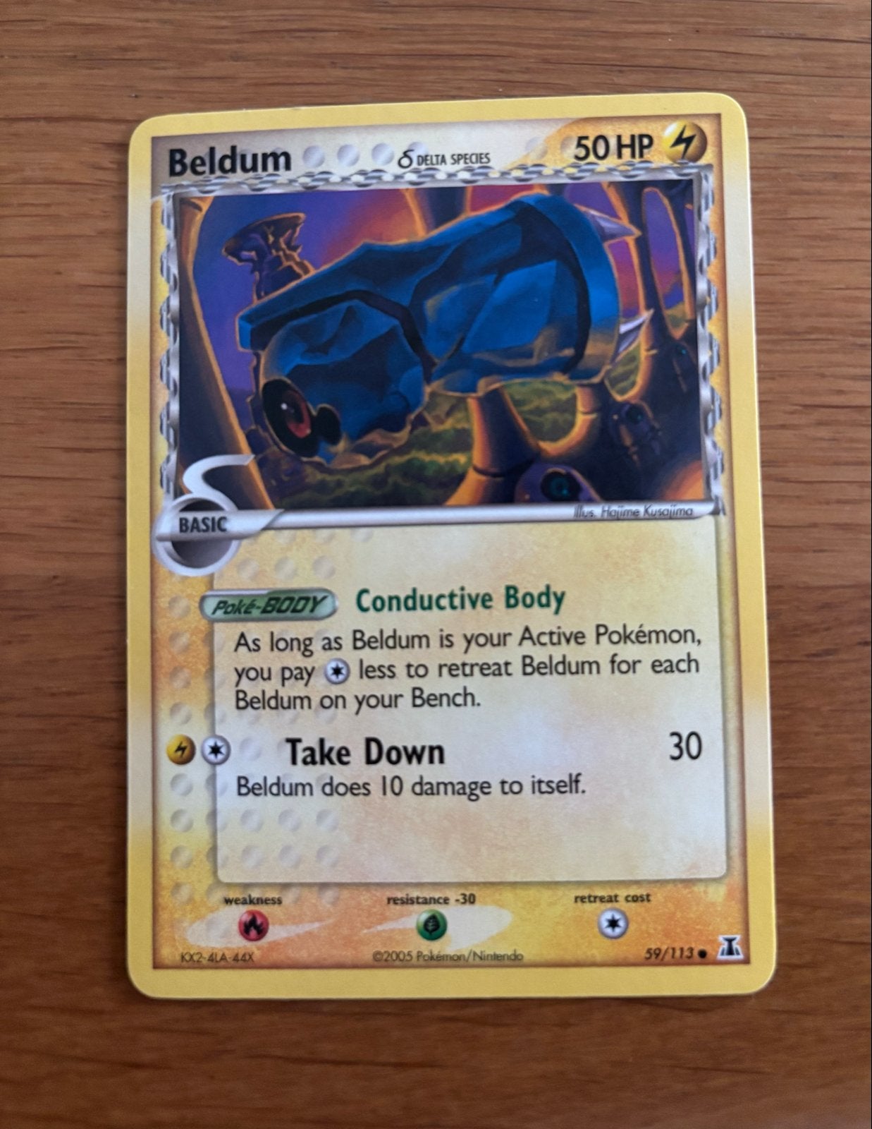 Beldum Delta Species Pokémon Kaart 59/113, Ophalen, Gebruikt, Losse kaart