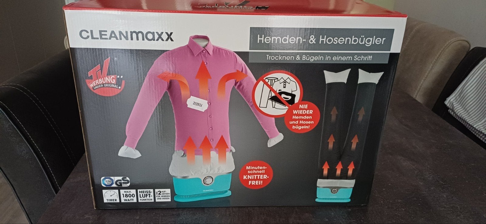 CLEANmaxx Hemden & Broeken- Automatisch drogen en strij, Ophalen, Zo goed als nieuw