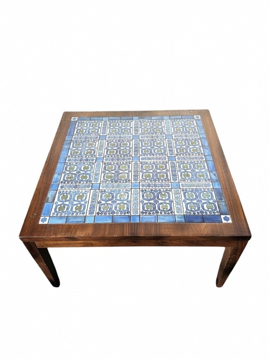 Vintage Salontafel met Tegelblad - Jaren '70, Huis en Inrichting, Tafels | Salontafels, Gebruikt, 100 tot 150 cm, Minder dan 50 cm