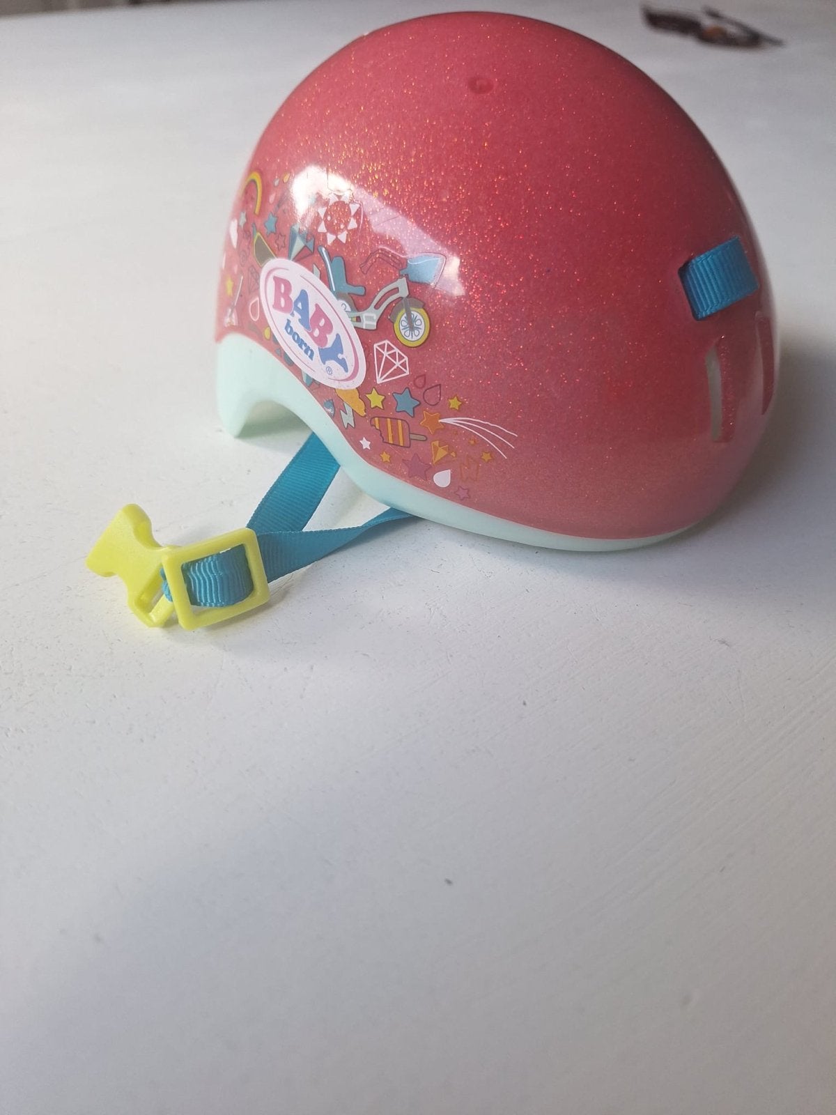 Baby Born fietshelm roze met glitters, Ophalen, Gebruikt, Overige typen