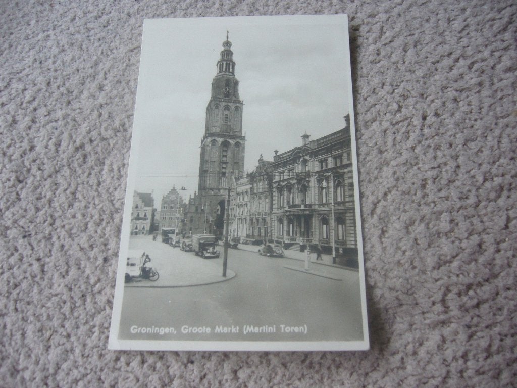 GRONINGEN  =  GROOTE MARKT - MARTINI TOREN, Ophalen of Verzenden, 1940 tot 1960, Ongelopen, Groningen