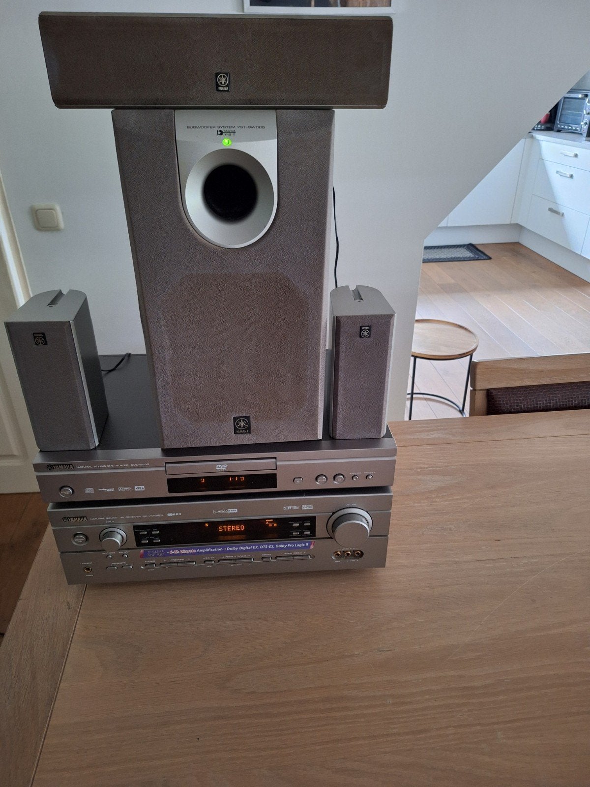 Yamaha Home Cinema Set met DVD-speler en 5.1 geluid, Audio, Tv en Foto, Ophalen, Gebruikt, Dvd-speler