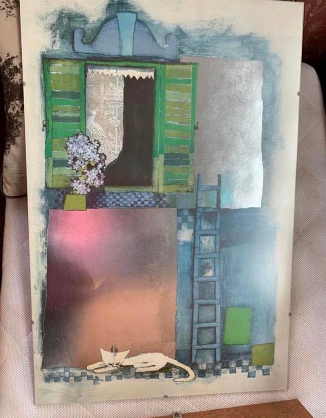 affiche poster Rosina Wachtmeister achter glas goede staat, Verzamelen, Ophalen of Verzenden
