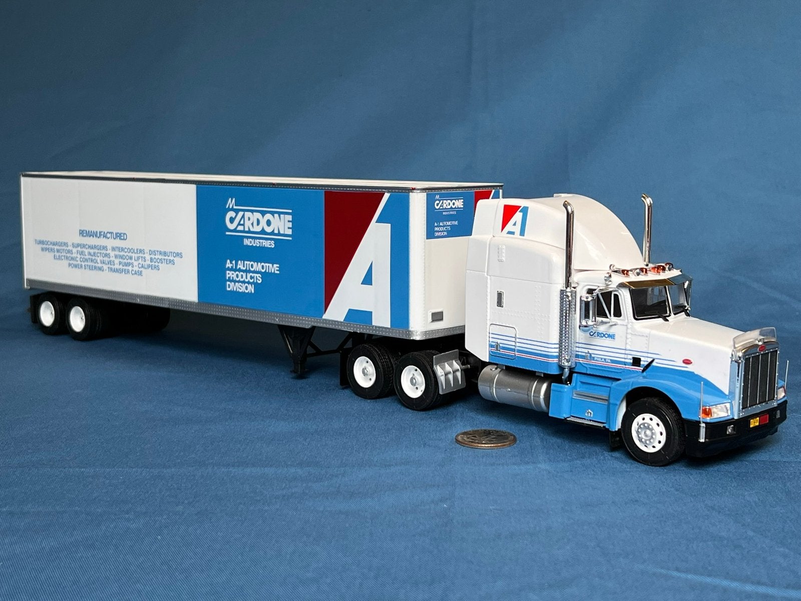 Peterbilt 377A/E & lange trailer Cardone! Nieuw&doos! KIJK!, Ophalen of Verzenden, Nieuw, Bus of Vrachtwagen, Overige merken