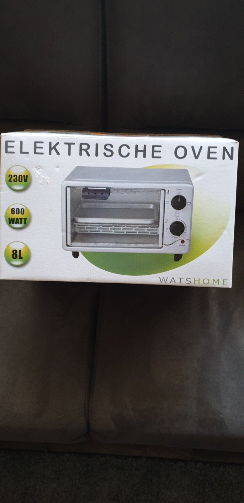 WatsHome Mini-oven - 8L, 600W - Nieuw in doos, Minder dan 45 cm, Overige merken, Minder dan 45 cm, Nieuw