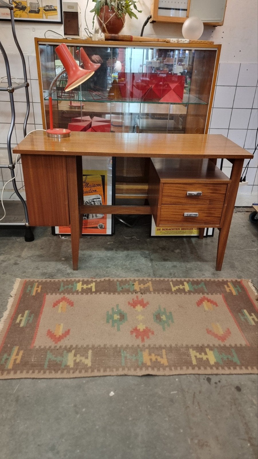 Vintage bureau teak mid century, ,, Ophalen of Verzenden, Zo goed als nieuw, ,