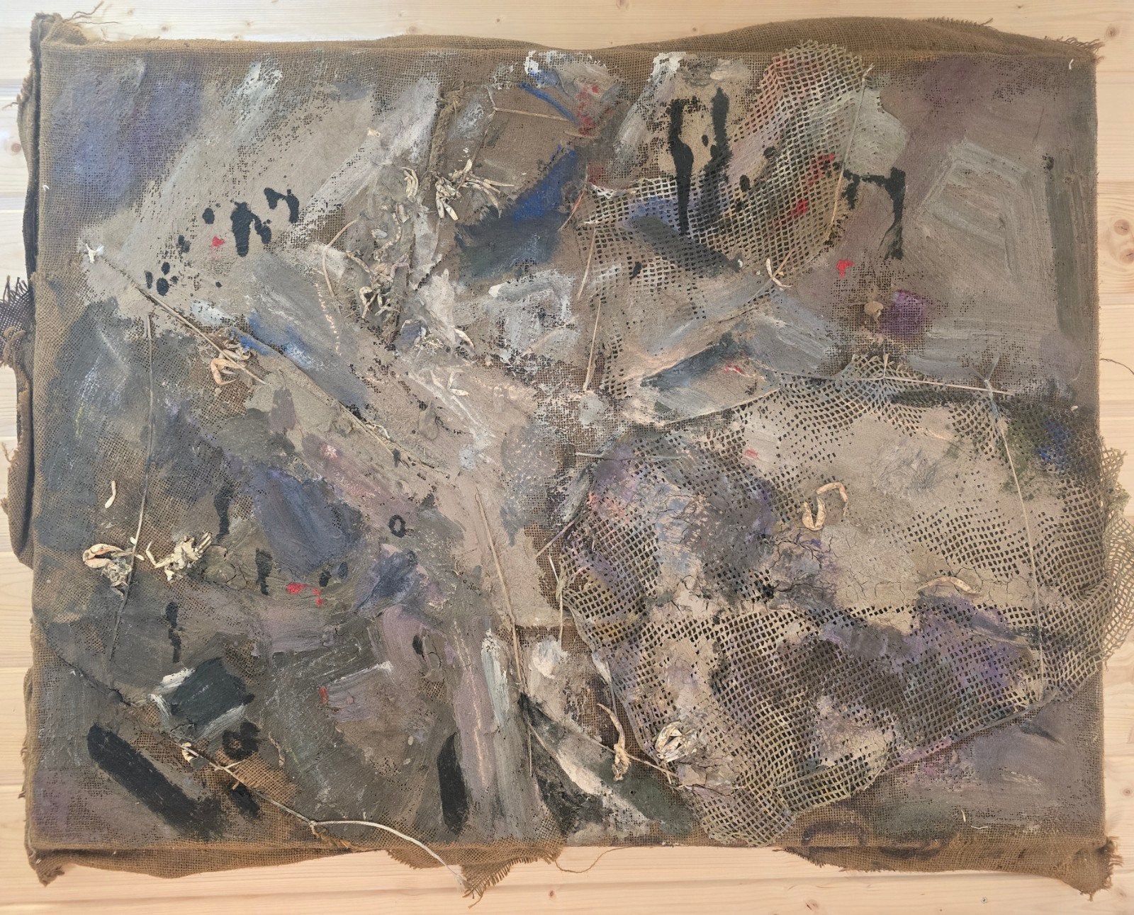 Zeer groot mixed-media kunstwerk P.C. Kuiper 75×100 cm, Ophalen of Verzenden