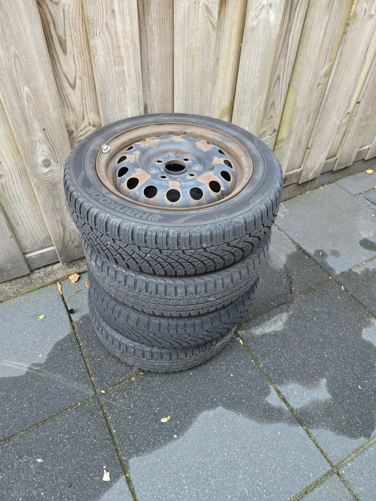 velgen met  banden C1 Aygo 107, Auto diversen, Wieldoppen, Ophalen, Gebruikt