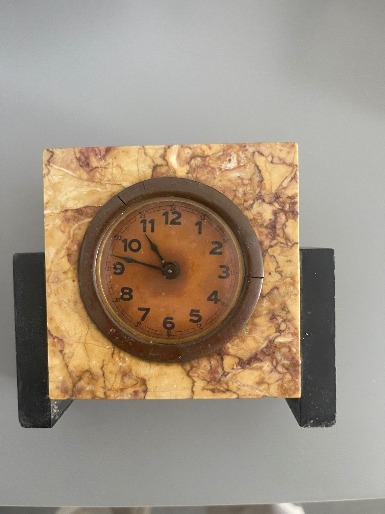 Marmeren Art Deco klokje., Antiek en Kunst, Ophalen of Verzenden