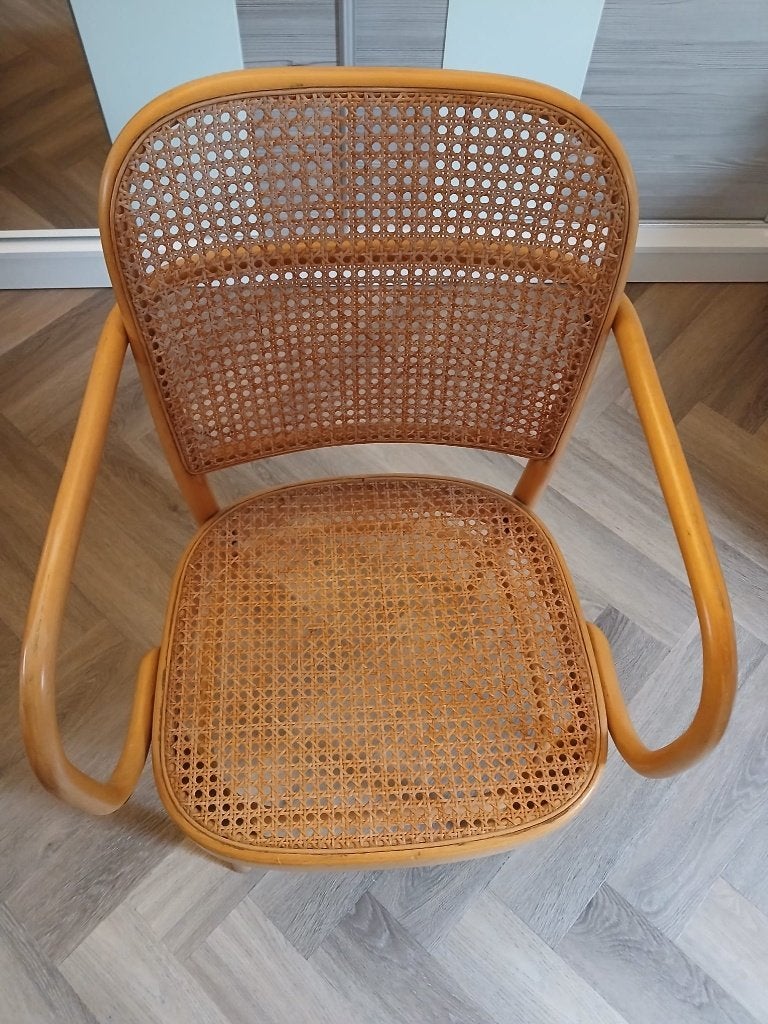 Eettafel stoel, Ophalen, Gebruikt, Bruin, Riet of Rotan