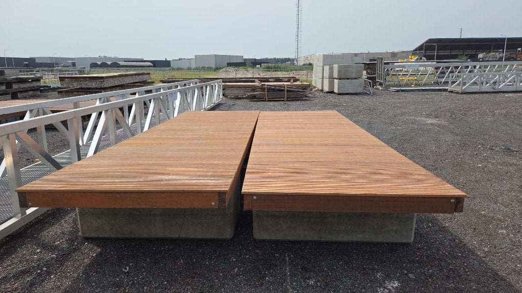 Drijvende Steiger 601x192cm - Hardhout & Beton, Ophalen, Nieuw, Overige typen