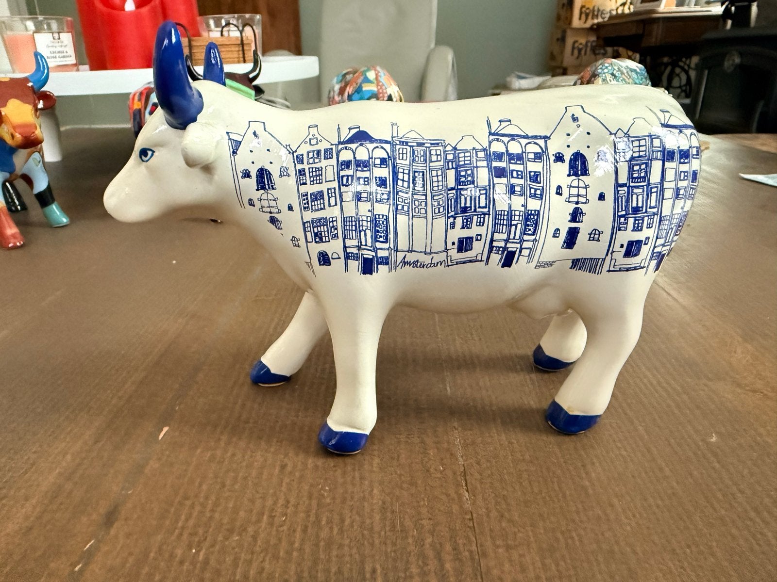 Cow Parade Amsterdam Delfts Blauw beeldje, Ophalen of Verzenden, Zo goed als nieuw, Dier