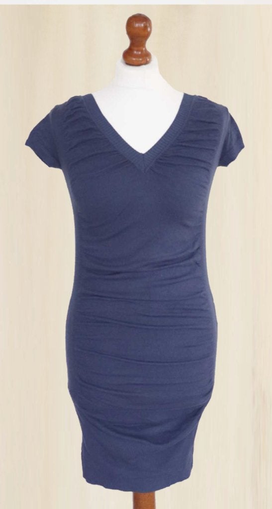 Trendy blauwe Bodycon Jurk (34-40) Stretch Z.G.A.N., Maat 38/40 (M), Blauw, Ophalen of Verzenden, Zo goed als nieuw