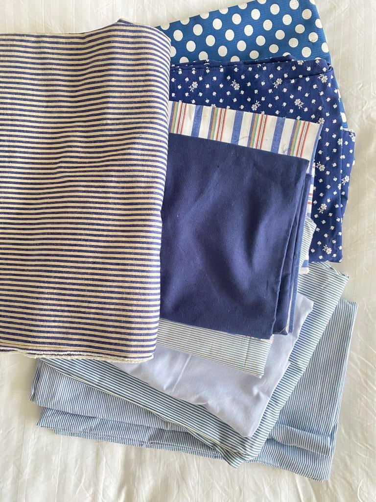 Coupons 100% div.(blauw), Ophalen, Overige kleuren, 120 cm of meer, Nieuw