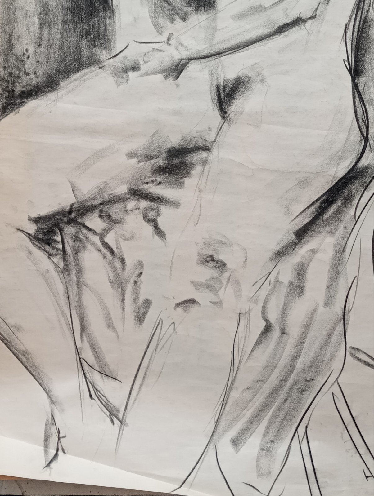 tekening jaren 90 naakt aquarel, Ophalen of Verzenden
