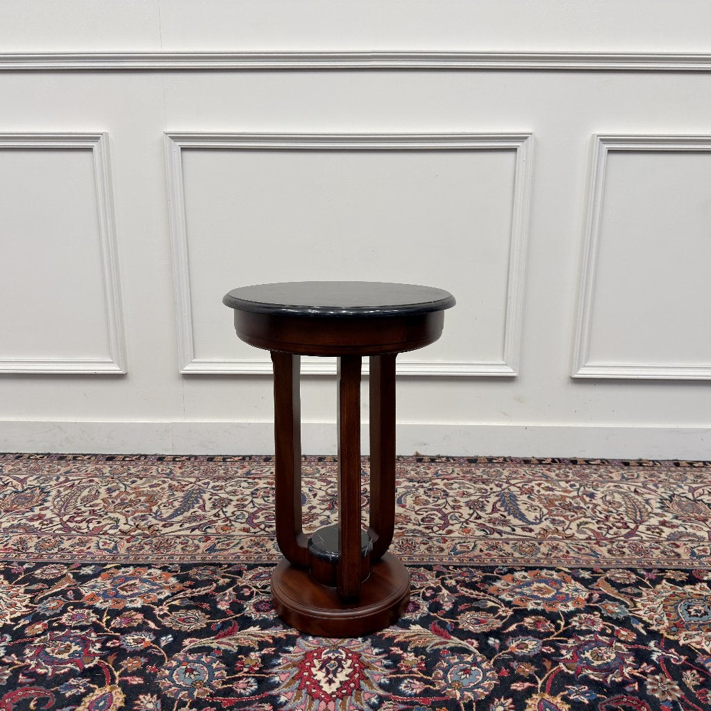 Klassieke Art Deco Bijzettafel Sidetable met Marmer Blad, Ophalen of Verzenden