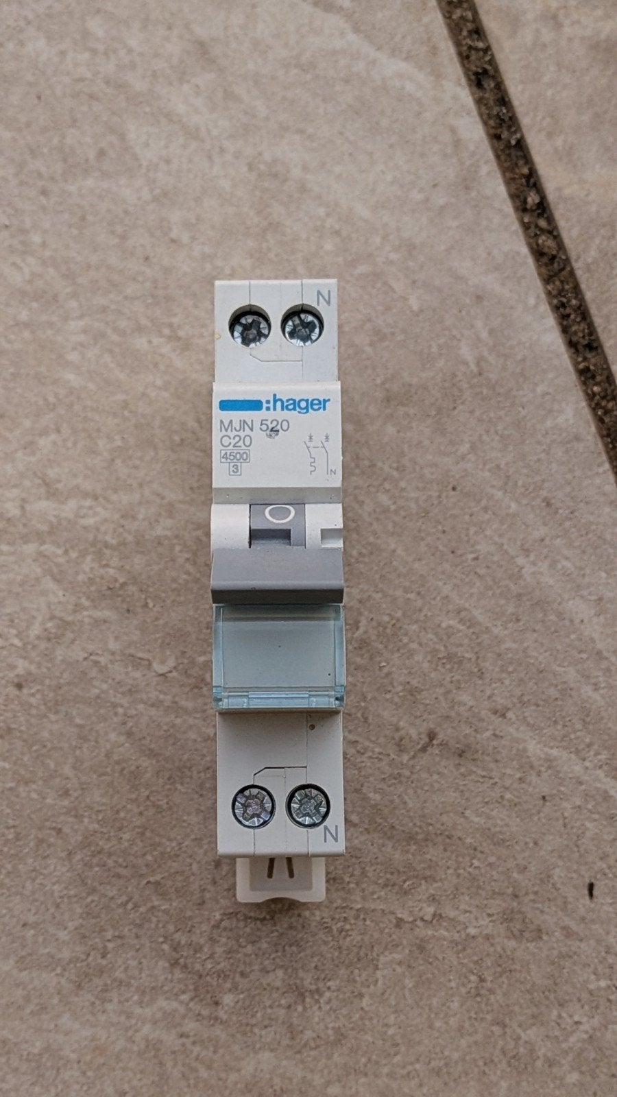 Hager C20 Installatieautomaat 1-fase, Gebruikt, Ophalen of Verzenden, Zo goed als nieuw, Hager, Installatieautomaat