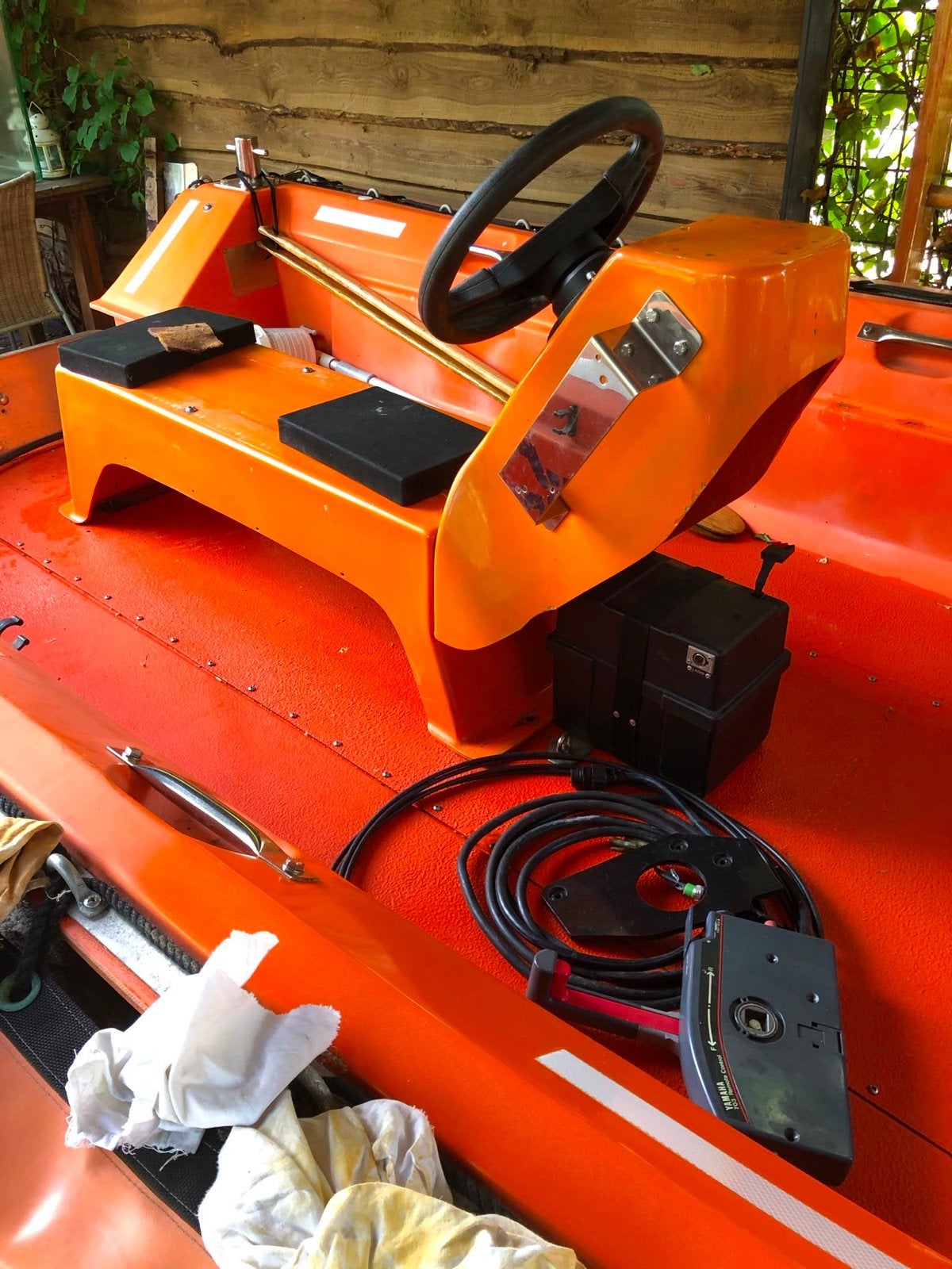 Oranje console met stuur, Watersport en Boten, Ophalen of Verzenden, Gebruikt