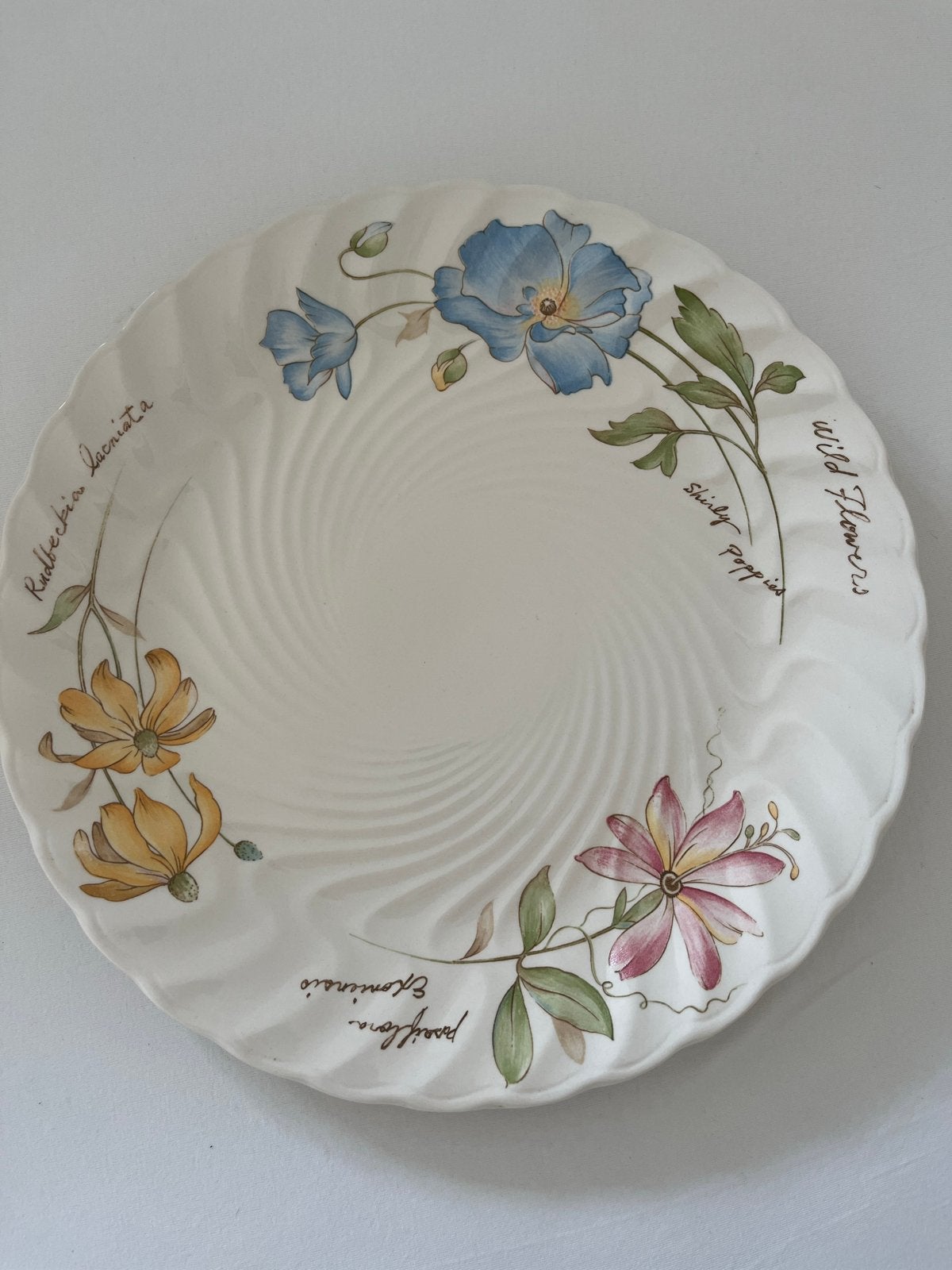 Decoratieve schaal met bloemen, 32cm - N.T. China Japan, Ophalen of Verzenden