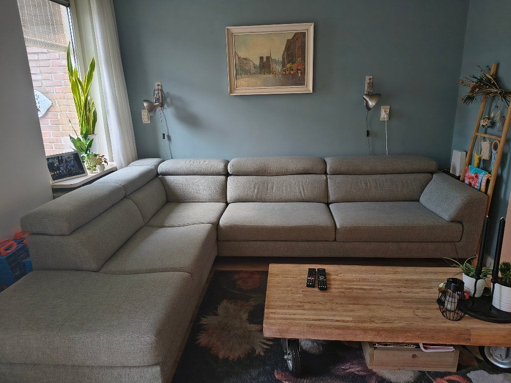 Grote hoekbank, Huis en Inrichting, Ophalen, Gebruikt, Minder dan 75 cm, Hoekbank