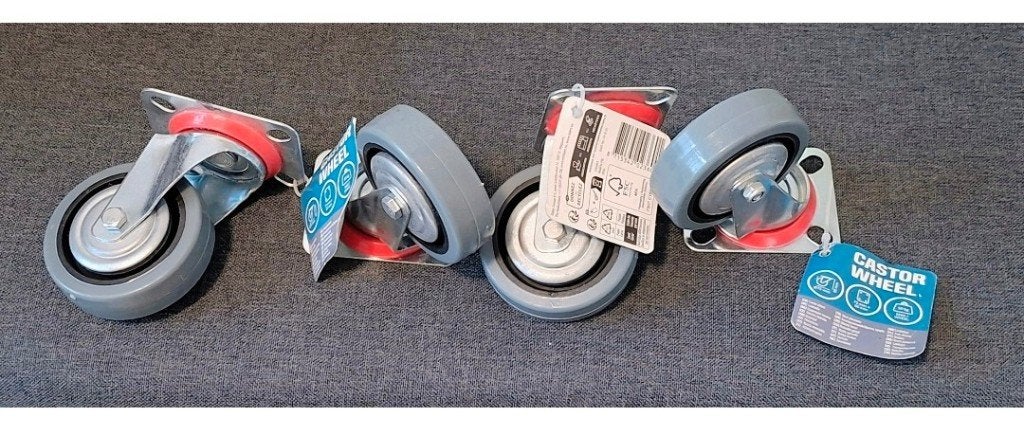 Nieuw: Draaibare zwenkwielen zonder rem, Ophalen, Nieuw