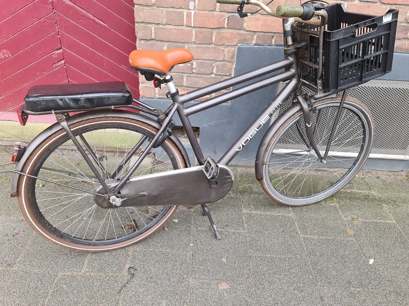 Vogue Elite Damesfiets met voordrager en krat, Velgrem, Versnellingen, Ophalen, Overige merken