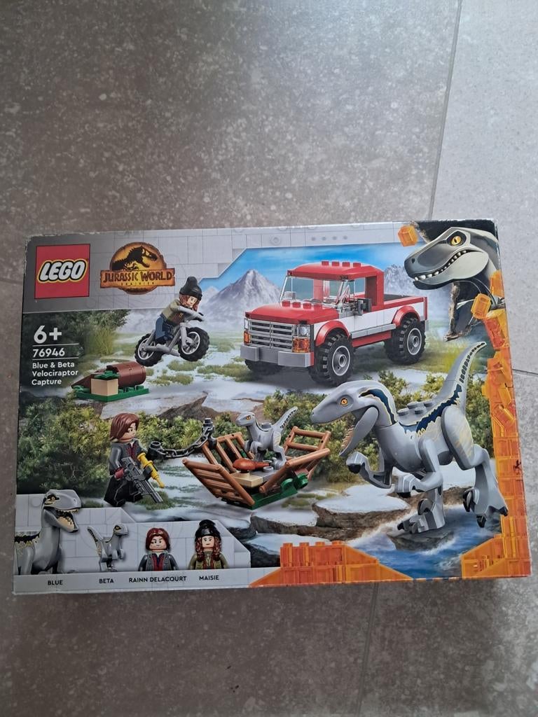 Lego 76946 Jurassic World Blue & Beta Velociraptor Capture, Inclusief minifiguren, Gebruikt, Jurassic World, Lego