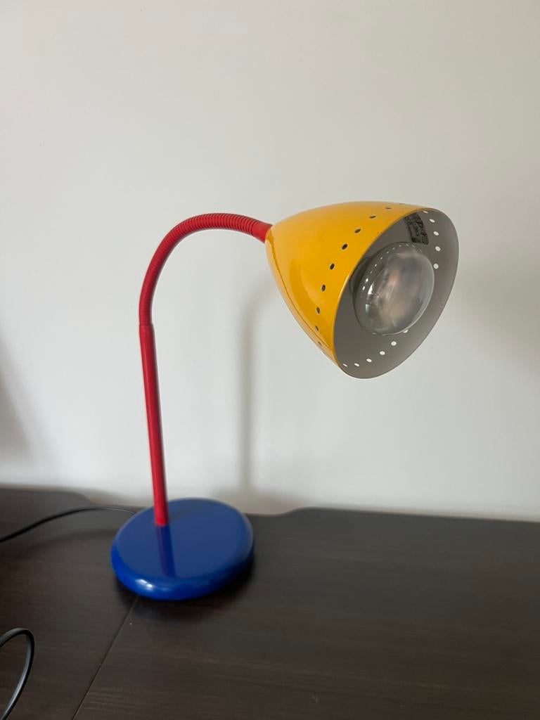 Memphis vintage ‘Happy Light’ bureau lamp uit jaren 80, Huis en Inrichting, Lampen | Tafellampen, Ophalen, Zo goed als nieuw, Minder dan 50 cm