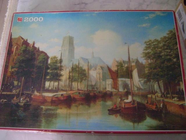 jumbo puzzel 2000 stukjes stadsgezicht gegarandeerd compleet, Ophalen of Verzenden, Meer dan 1500 stukjes, Gebruikt