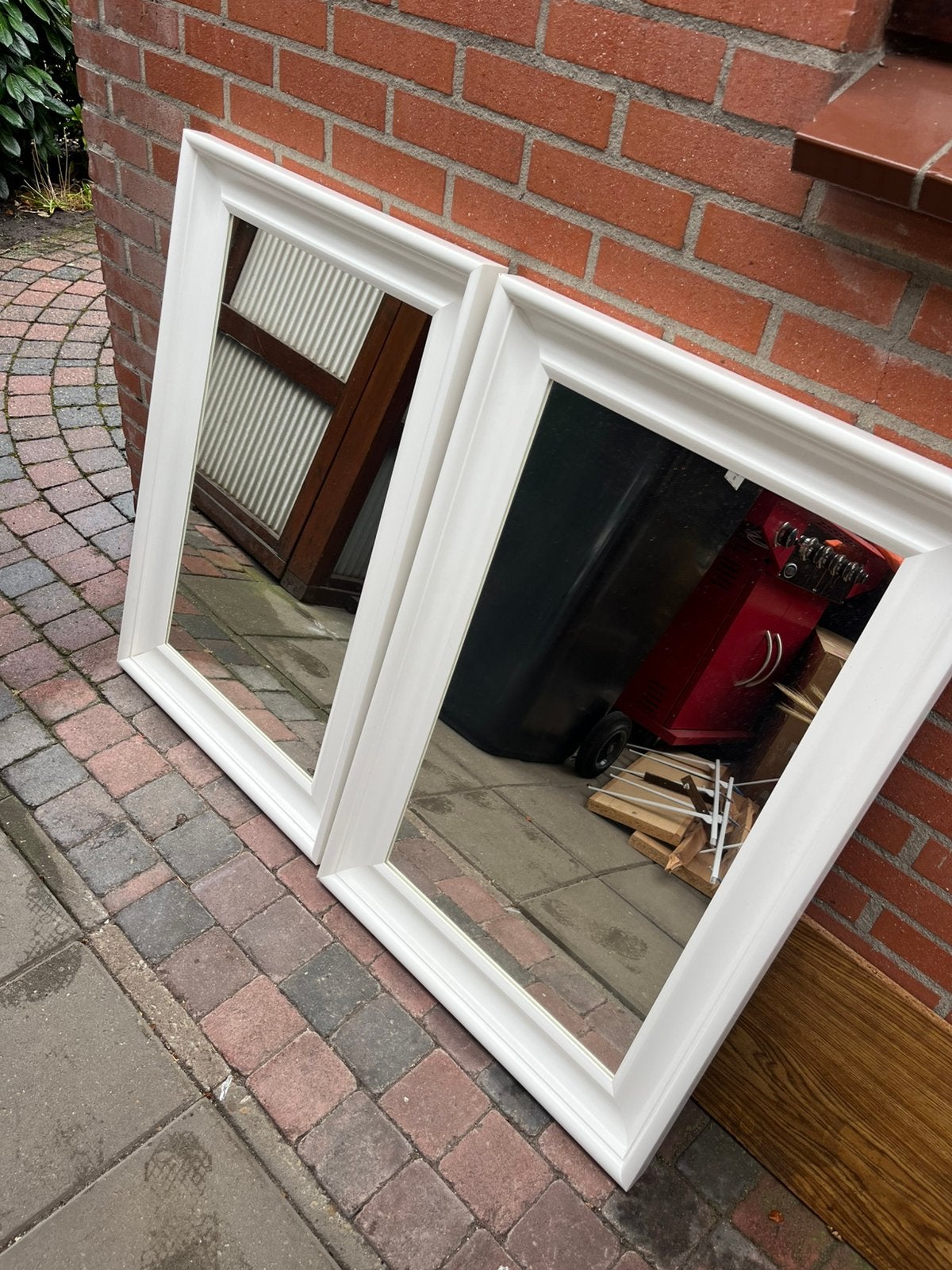 Twee Ikea Hemnes spiegels, Ophalen, Gebruikt, Minder dan 100 cm, Rechthoekig