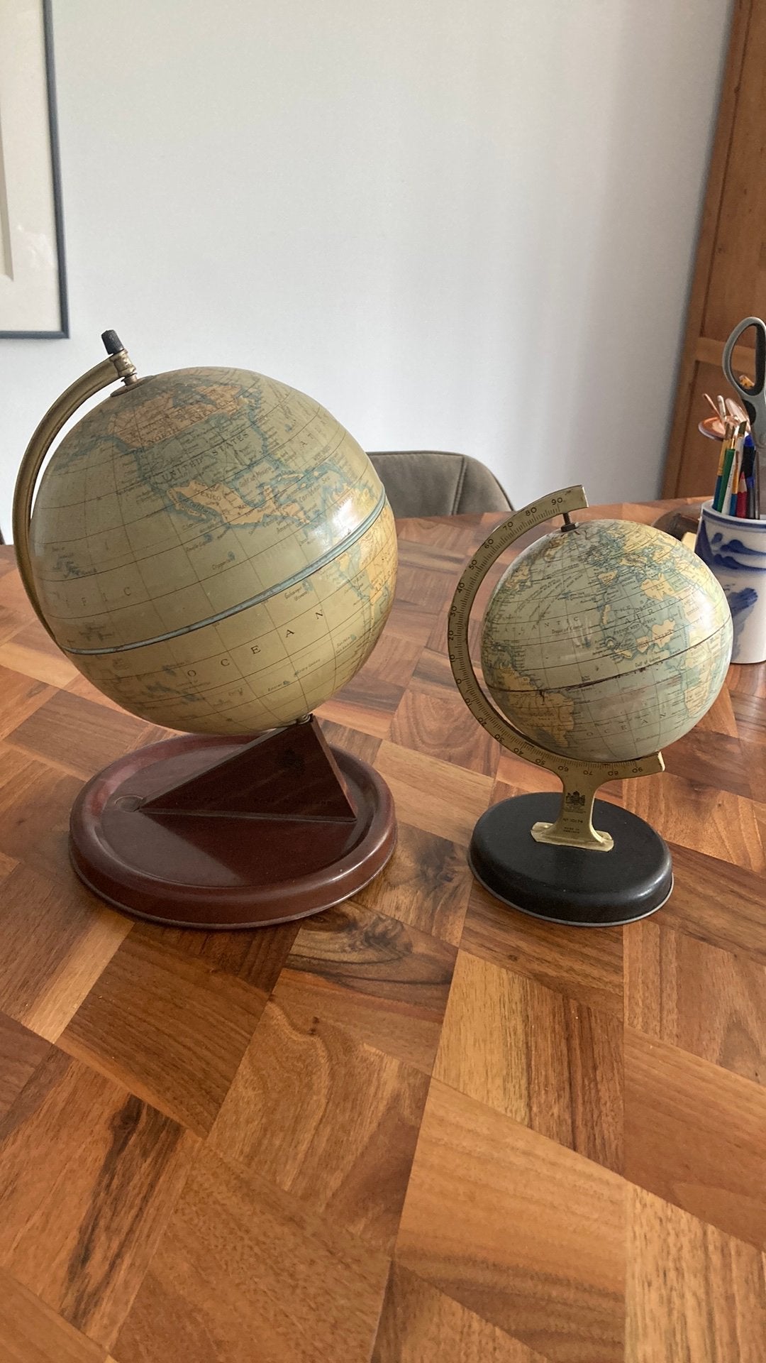 Chad Valley Vintage Wereldbollen Set - Jaren '40/'50, Ophalen of Verzenden, Zo goed als nieuw