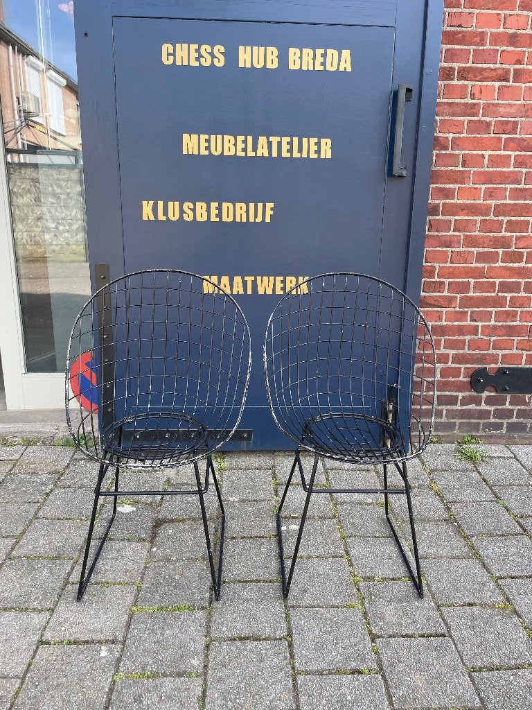 2x Wire Chair, Cees Braakman, Pastoe early edition, rare, Ophalen