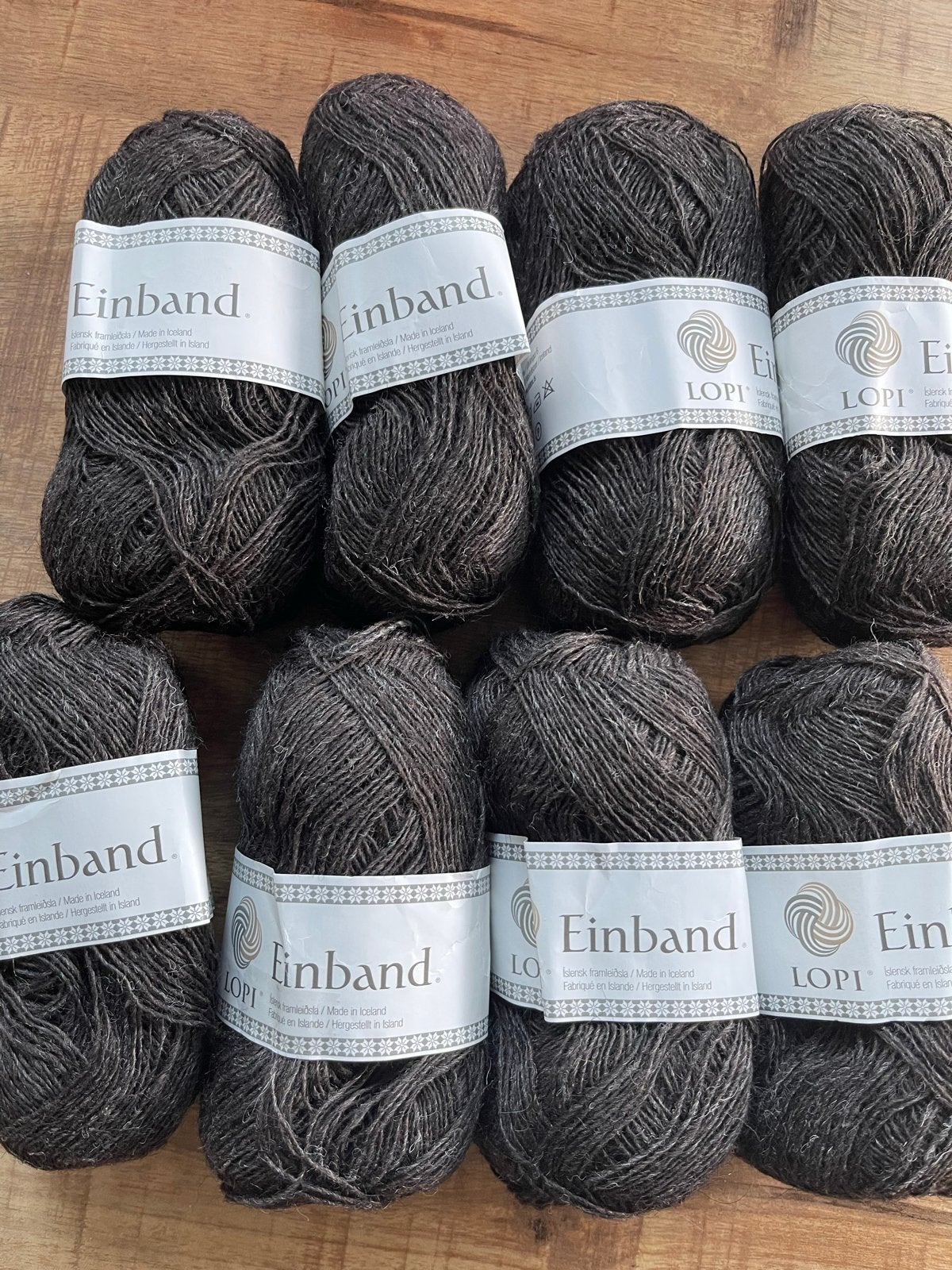 Einband IJslandse pure wol - 8 bollen (400 gr)dark bruin, Ophalen of Verzenden, Nieuw, Breien of Haken, Wol of Garen